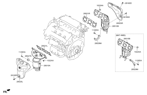 2014 Hyundai Santa Fe Exhaust Manifold Diagram