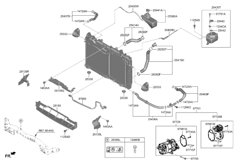 2020 Hyundai Nexo Hose Assembly-Water Diagram for 25450-M5000