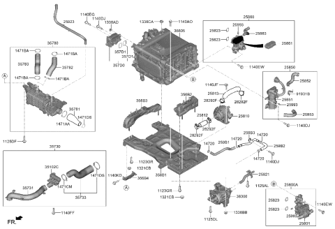 2019 Hyundai Nexo Duct Assembly-Exhaust Diagram for 35730-M5000
