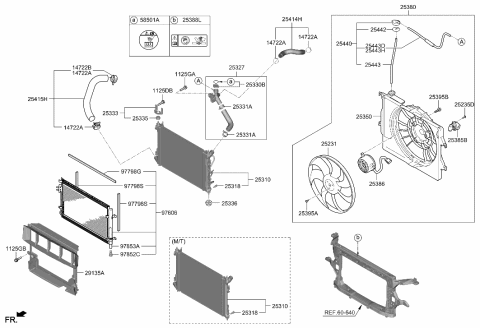 2023 Hyundai Venue Condenser Assembly-Cooler Diagram for 97606-K2050
