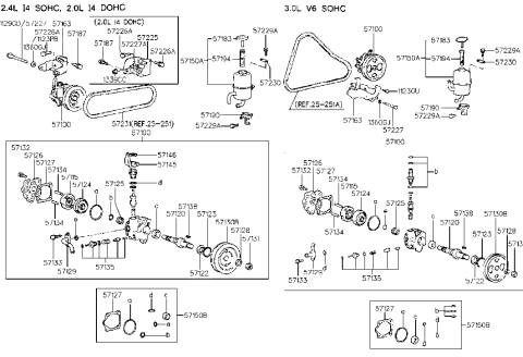 1990 Hyundai Sonata Bracket-Power Steering Oil Pump Mounting Diagram for 57163-33110
