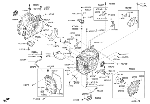 2018 Hyundai Santa Fe Sensor Assembly-Input Speed Diagram for 42620-3B101