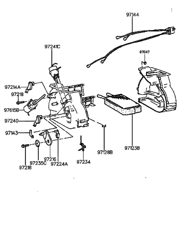 1990 Hyundai Scoupe Heater System-Heater Unit Diagram
