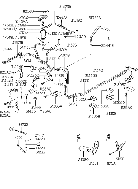 1990 Hyundai Scoupe Fuel Line Diagram 1