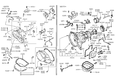 1994 Hyundai Scoupe Sensor-Crankshaft Position Diagram for 39180-22001