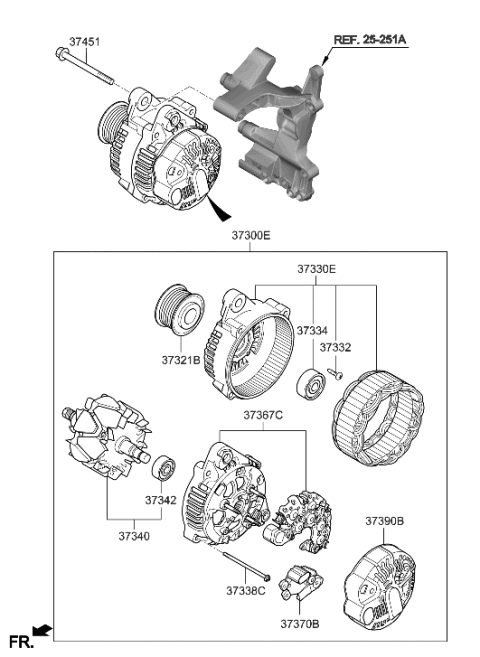 2009 Hyundai Tucson Alternator Diagram 1