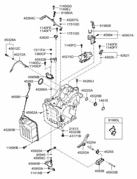 2007 Hyundai Sonata Auto Transmission Case Diagram 4