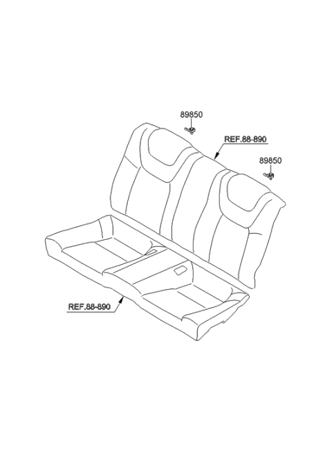 2016 Hyundai Genesis Coupe Holder Assembly-Child Rest Hook Diagram for 89895-2M000