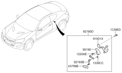 2013 Hyundai Genesis Coupe Head Lamp Diagram 3