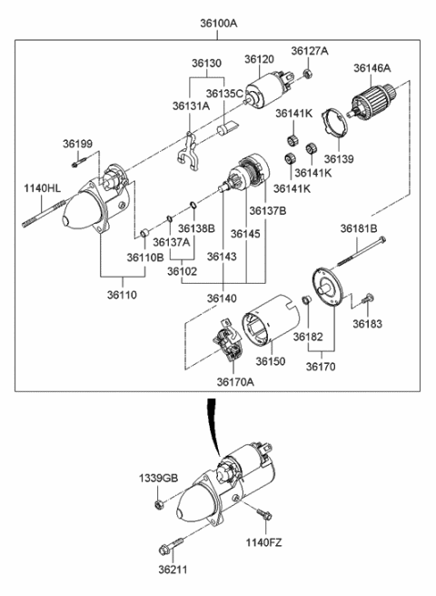 2016 Hyundai Genesis Coupe Switch Assembly-Starter Magnetic Diagram for 36120-3C230