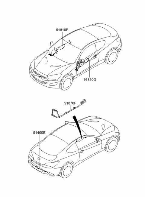 2012 Hyundai Genesis Coupe Wiring Assembly-Front Door(Assist) Diagram for 91630-2M070