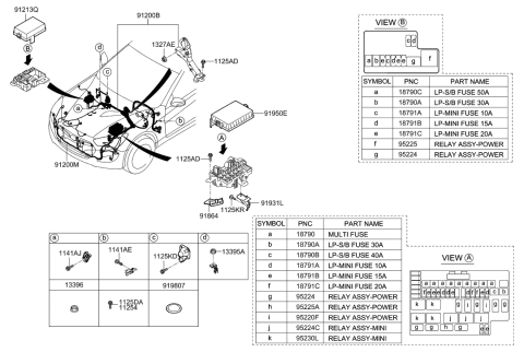 2014 Hyundai Genesis Coupe Wiring Assembly-Front Diagram for 91264-2M932