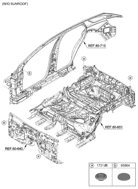 2023 Hyundai Genesis GV70 Sunroof Diagram 2