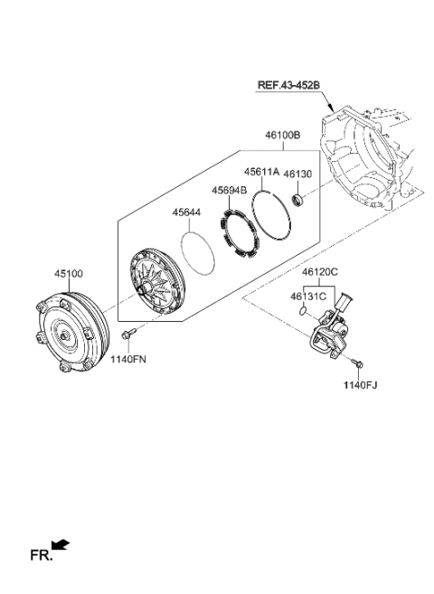 2023 Hyundai Genesis GV70 Oil Pump & TQ/Conv-Auto Diagram 2