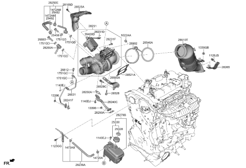 2023 Hyundai Genesis GV70 Exhaust Manifold Diagram 3