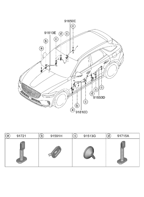 2022 Hyundai Genesis GV70 Door Wiring Diagram 1