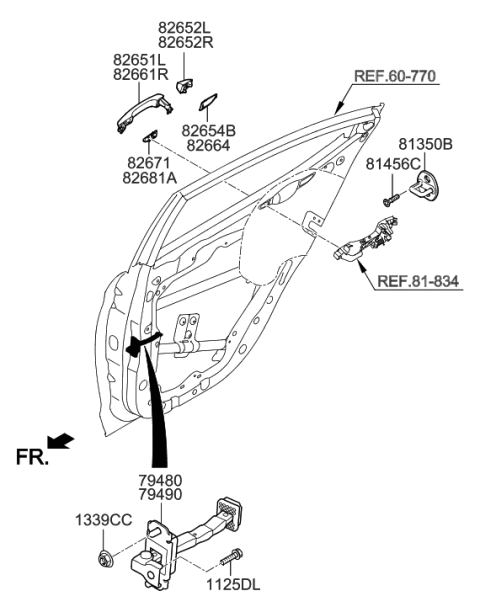 2020 Hyundai Elantra Rear Door Locking Diagram