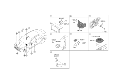 2020 Hyundai Elantra Module Assembly-Air Bag Control Diagram for 95910-F2150