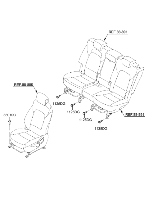 2021 Hyundai Santa Fe Hardware-Seat Diagram