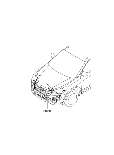 2014 Hyundai Santa Fe Sport Wiring Harness-Fem Diagram for 91840-4Z120