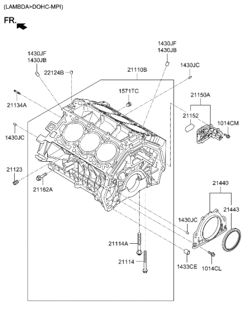 2014 Hyundai Genesis Cylinder Block Diagram 1