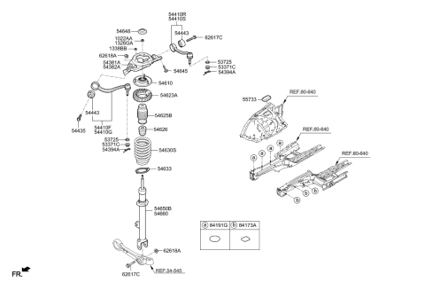 2013 Hyundai Genesis Strut Assembly, Front, Right Diagram for 54621-3M801