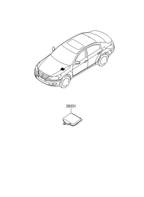 2012 Hyundai Genesis Cover-PCU Diagram for 29331-3M300