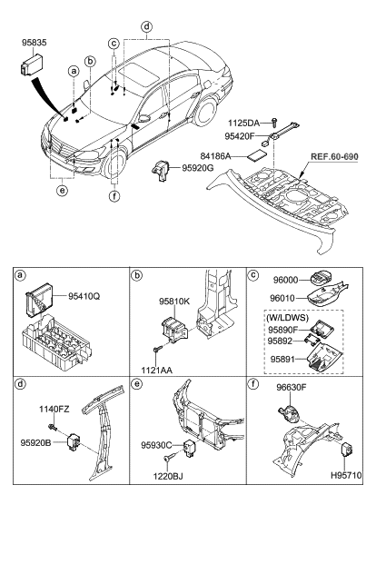 2009 Hyundai Genesis Relay & Module Diagram 1