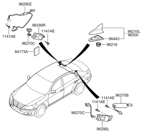 2014 Hyundai Genesis Antenna Diagram