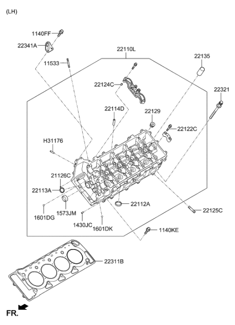 2011 Hyundai Genesis Cylinder Head Diagram 4