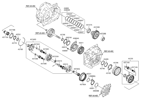 2014 Hyundai Sonata Gear-Annulus Diagram for 45780-3B800