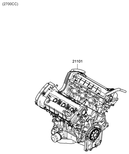 2006 Hyundai Santa Fe Sub Engine Assy Diagram 1