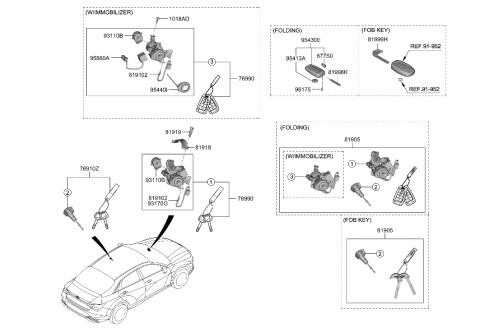 2021 Hyundai Elantra Blanking Pic Key Diagram for 81999-G3020