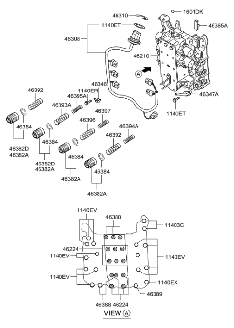 2009 Hyundai Santa Fe Transmission Valve Body Diagram 3