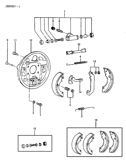 1985 Hyundai Excel Rear Brake Diagram 2