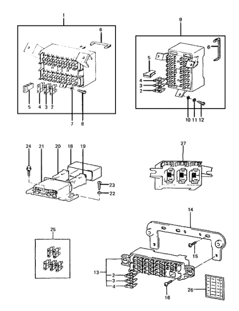 1988 Hyundai Excel Fuse Box Assembly Diagram for 91810-21400