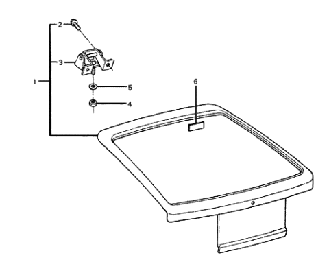 1989 Hyundai Excel Hinge Assembly-Tail Gate Diagram for 79770-21100-G