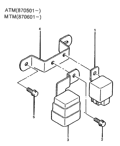 1988 Hyundai Excel Relay Assembly(W/Diode) Diagram for 39170-32500