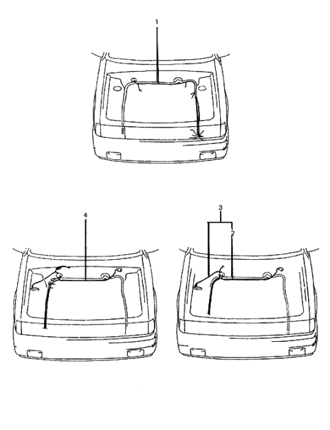 1985 Hyundai Excel Wiring Assembly-Lock Up & A/C(3P) Diagram for 91672-21330
