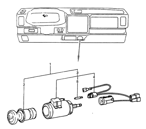 1988 Hyundai Excel Blaking Cover-Automatic Light Diagram for 95100-21050