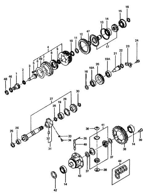 1987 Hyundai Excel Bearing(Ball) Diagram for 45813-21700