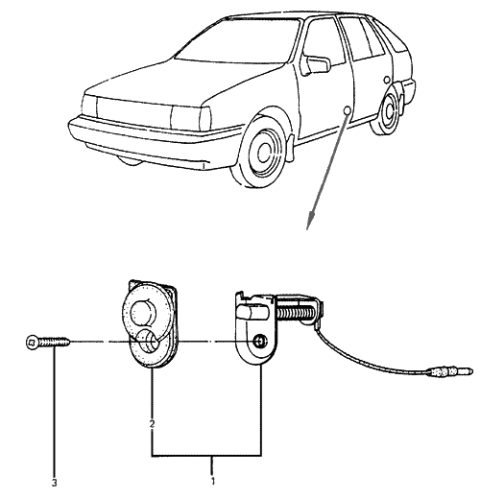 1986 Hyundai Excel Cap-Door Switch Diagram for 93561-21001