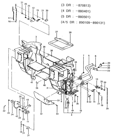 1988 Hyundai Excel Heater Unit Diagram