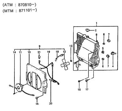1987 Hyundai Excel Radiator Diagram 2