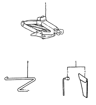 1985 Hyundai Excel Jack Assembly Diagram for 09110-21030