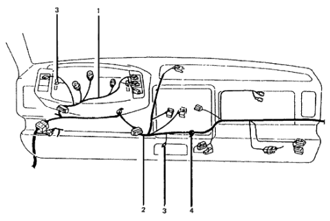 1985 Hyundai Excel Wiring Assembly-Crash Pad Diagram for 91302-21340