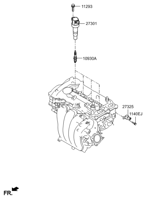2015 Hyundai Tucson Bracket Assembly-Connector Diagram for 27305-2GGA0