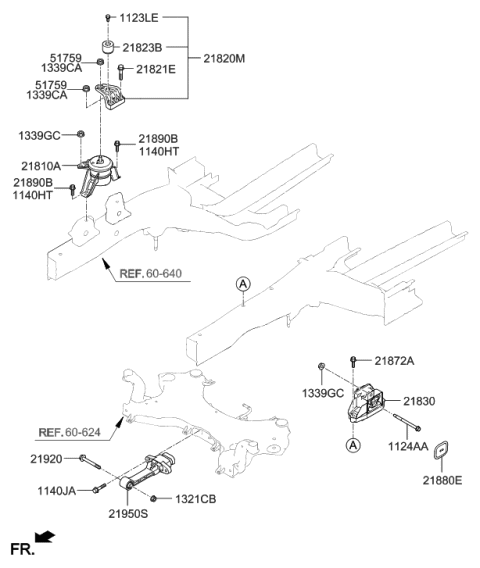 2016 Hyundai Tucson Engine & Transaxle Mounting Diagram 2