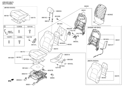 2015 Hyundai Tucson Front Seat Diagram 3