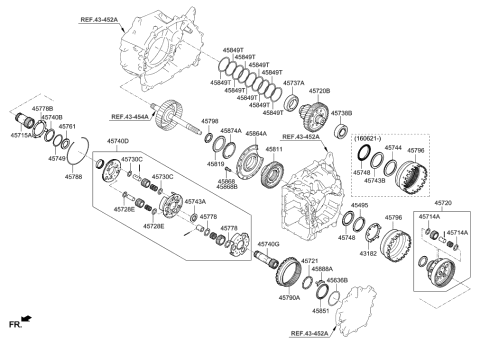 2015 Hyundai Tucson Race & Bearing Assembly-Thrust Diagram for 45786-2F000
